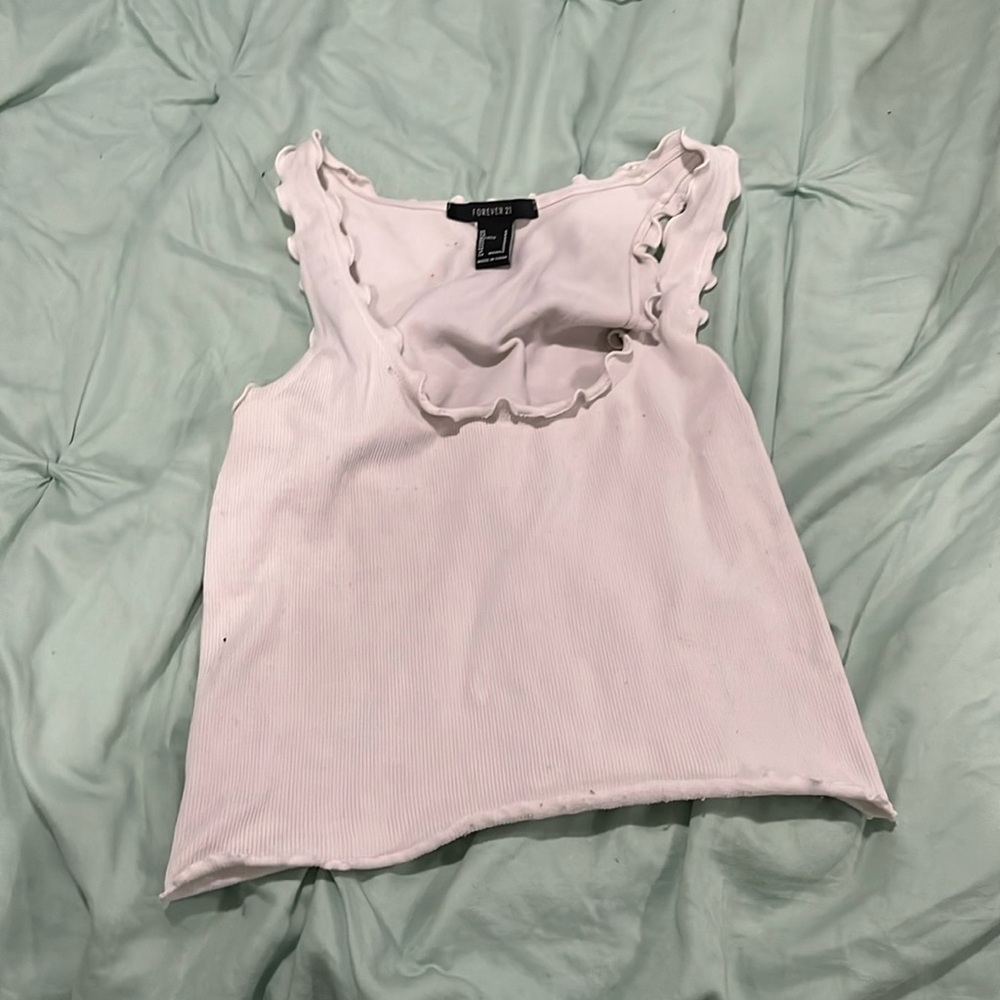 white Forever 21 tank top